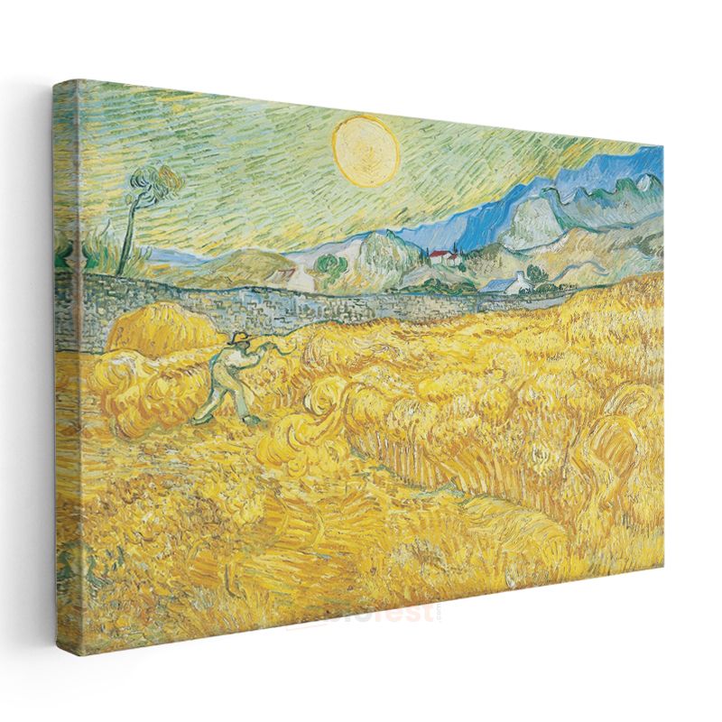 Vincent van Gogh - Buğday Tarlası ve Orakçı Kanvas Tablo