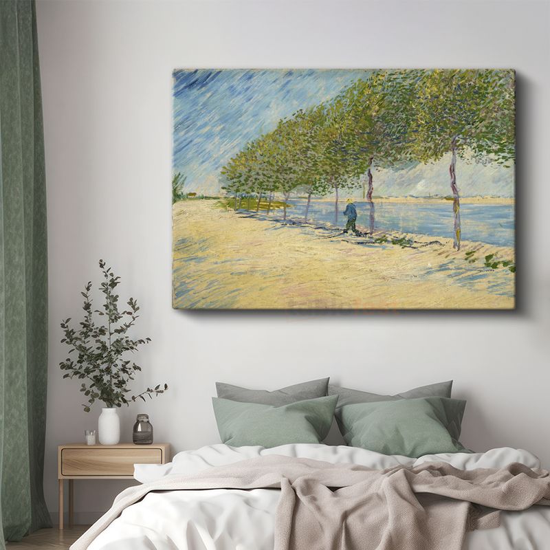 Vincent van Gogh - Seine Nehri Kıyısında Kanvas Tablo