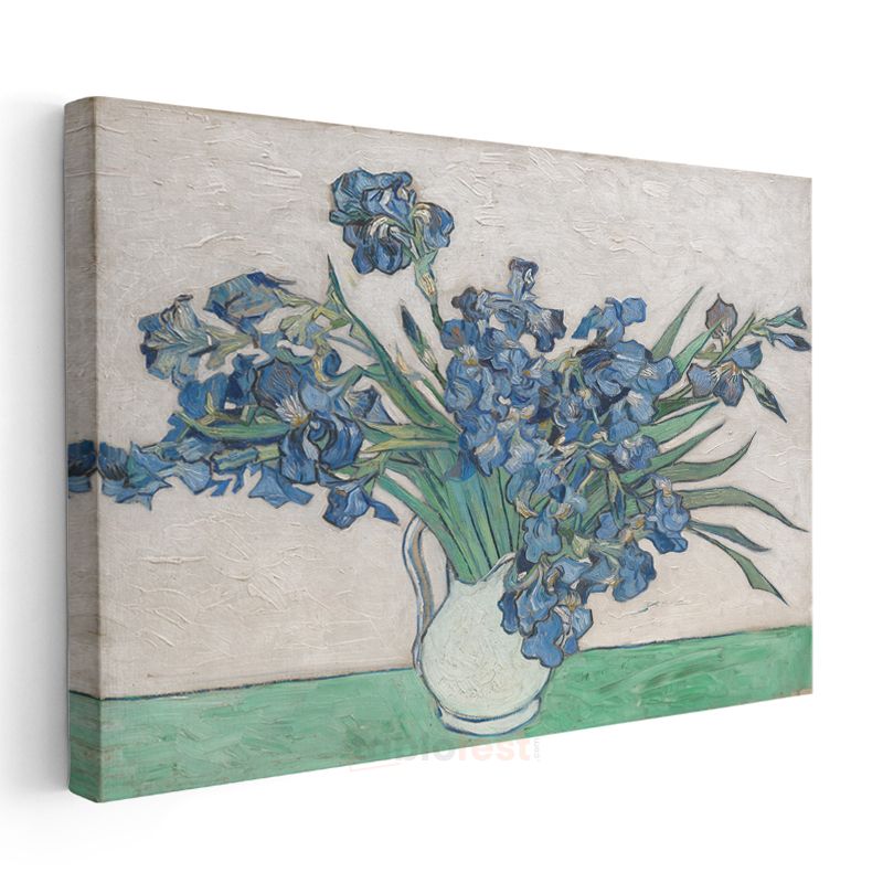 Vincent Van Gogh - Vazoda Süsenler Kanvas Tablo