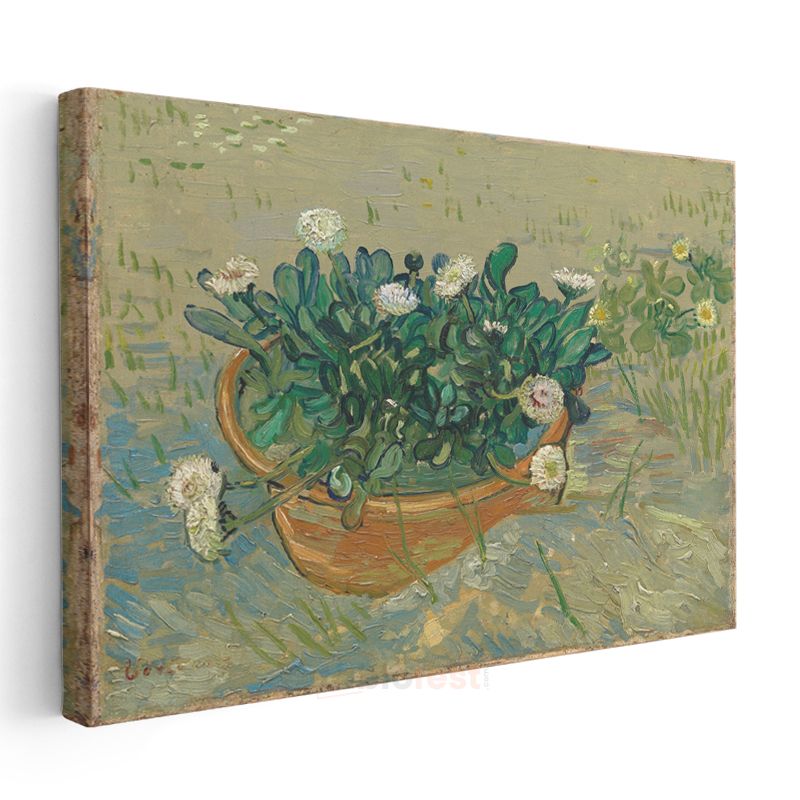 Vincent van Gogh - Saksıda Papatyalar Kanvas Tablo