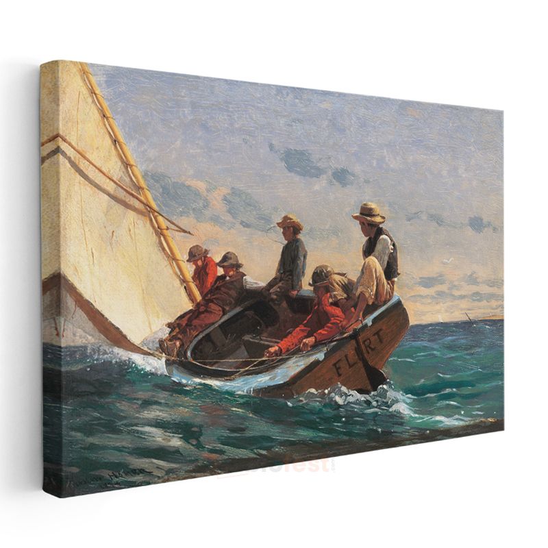 Winslow Homer - Yelkenli Tekne Kanvas Tablo