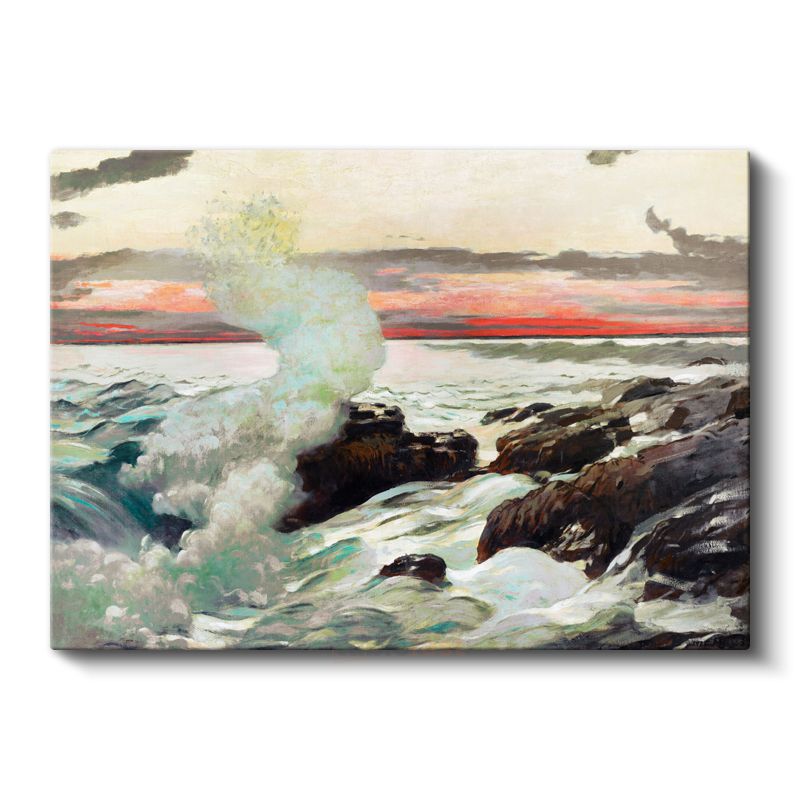 Winslow Homer - Gün Batımında Sahil Kanvas Tablo