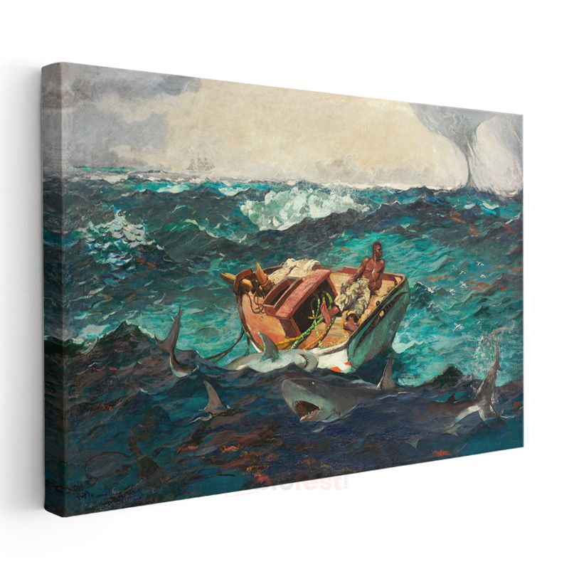 Winslow Homer - Körfez Akıntısı Kanvas Tablo