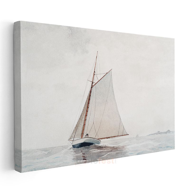 Winslow Homer - Sailing Vessel Kanvas Tablo