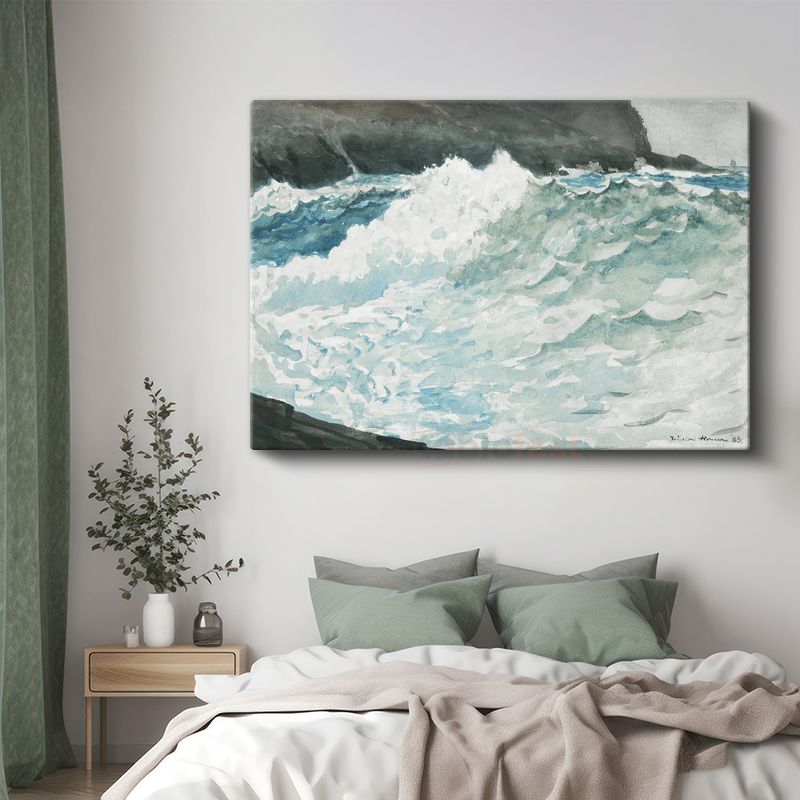 Winslow Homer - Shore and Surf Kanvas Tablo