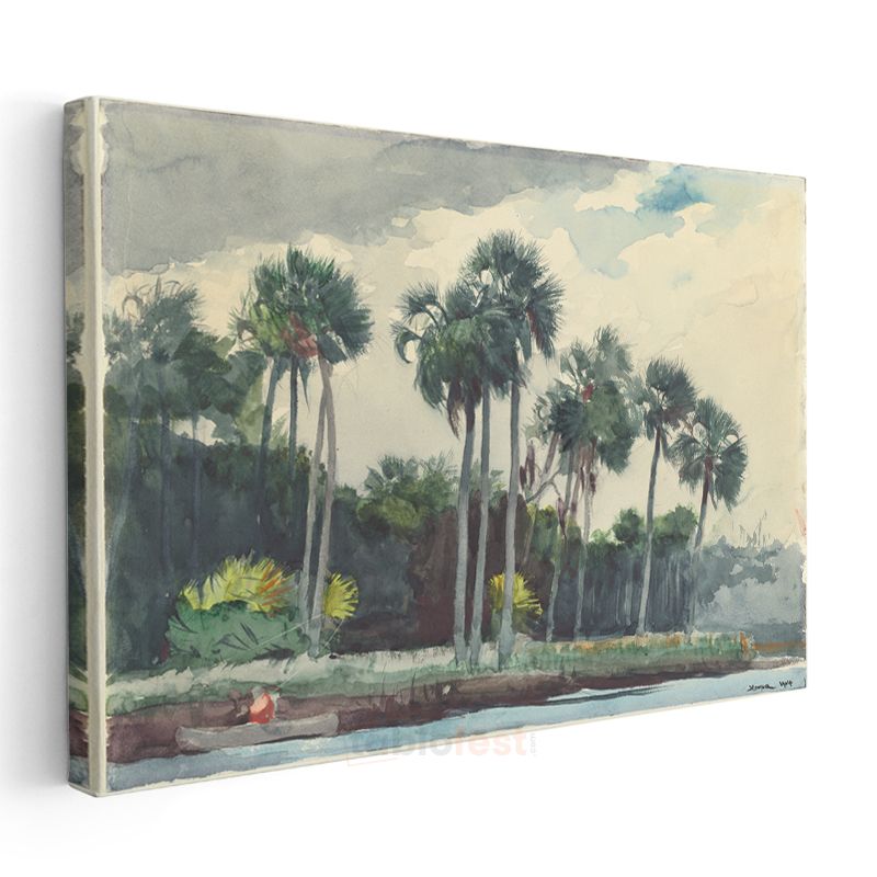 Winslow Homer - Palm Trees Florida Kanvas Tablo