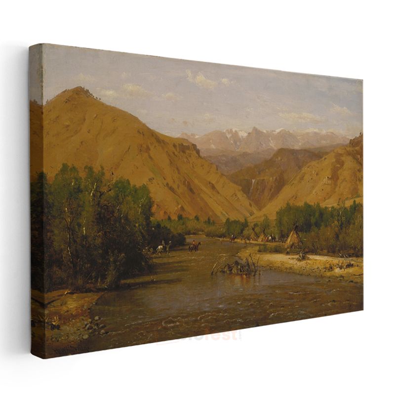 Thomas Moran - Batı Vadisi Kanvas Tablo