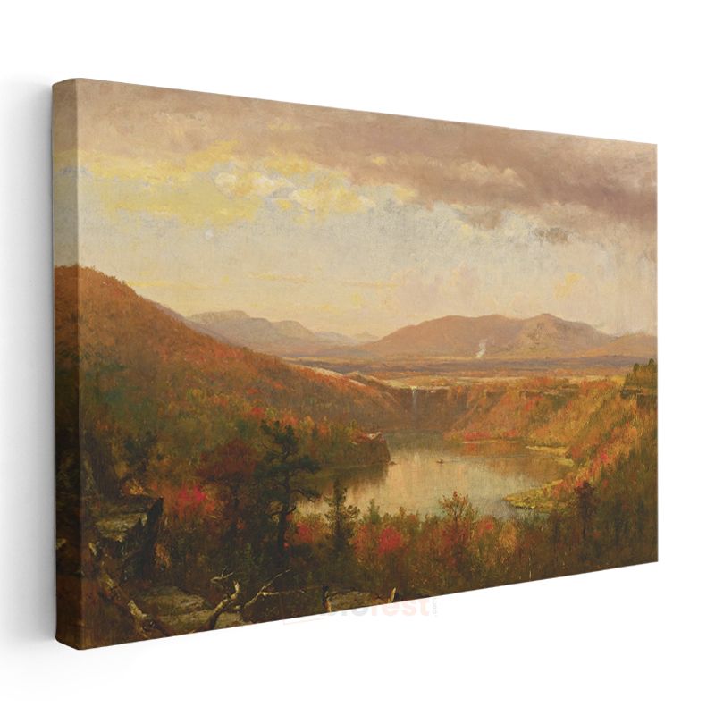 Frederic Edwin Church - Sonbahar Gölü Kanvas Tablo