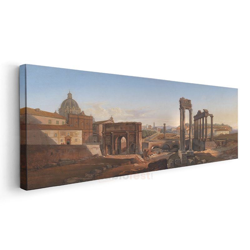 Giovanni Battista Lusieri - Roma Forum Manzarası Kanvas Tablo