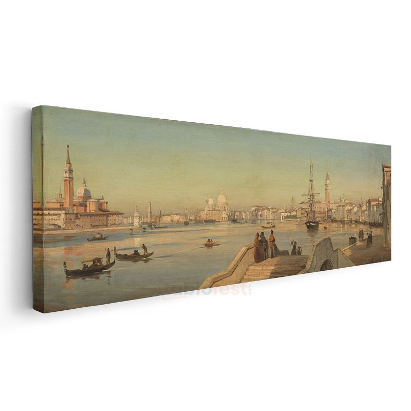 Canaletto - Venedik Lagünü Manzarası Kanvas Tablo