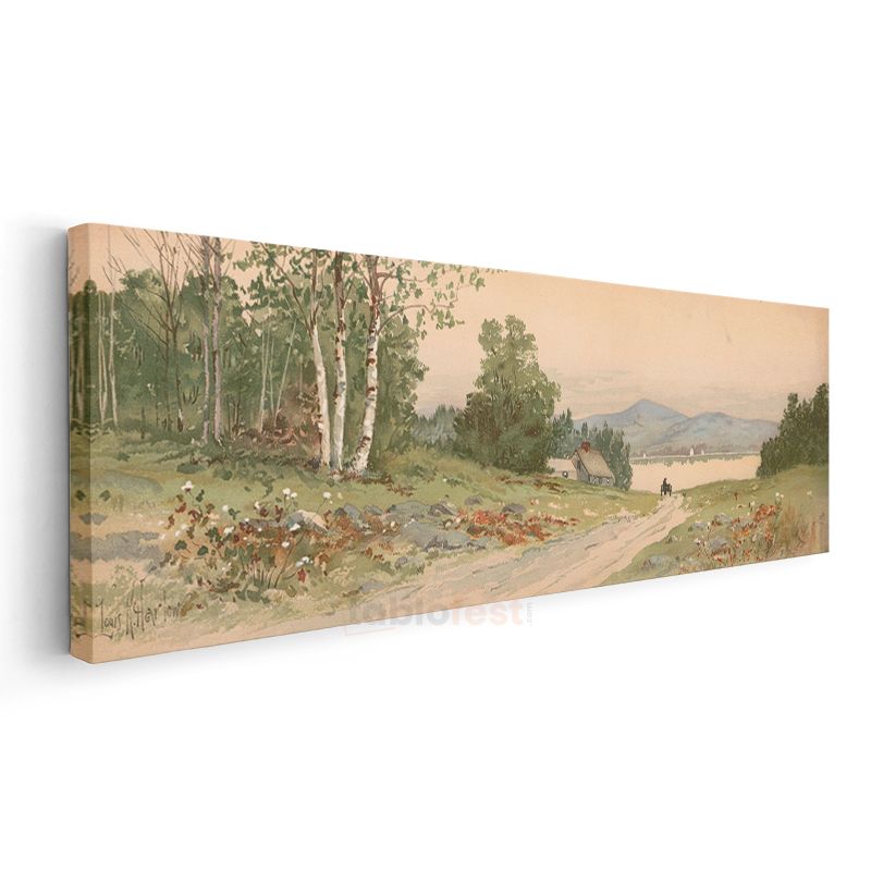 Jasper Francis Cropsey - Kır Manzarası Kanvas Tablo
