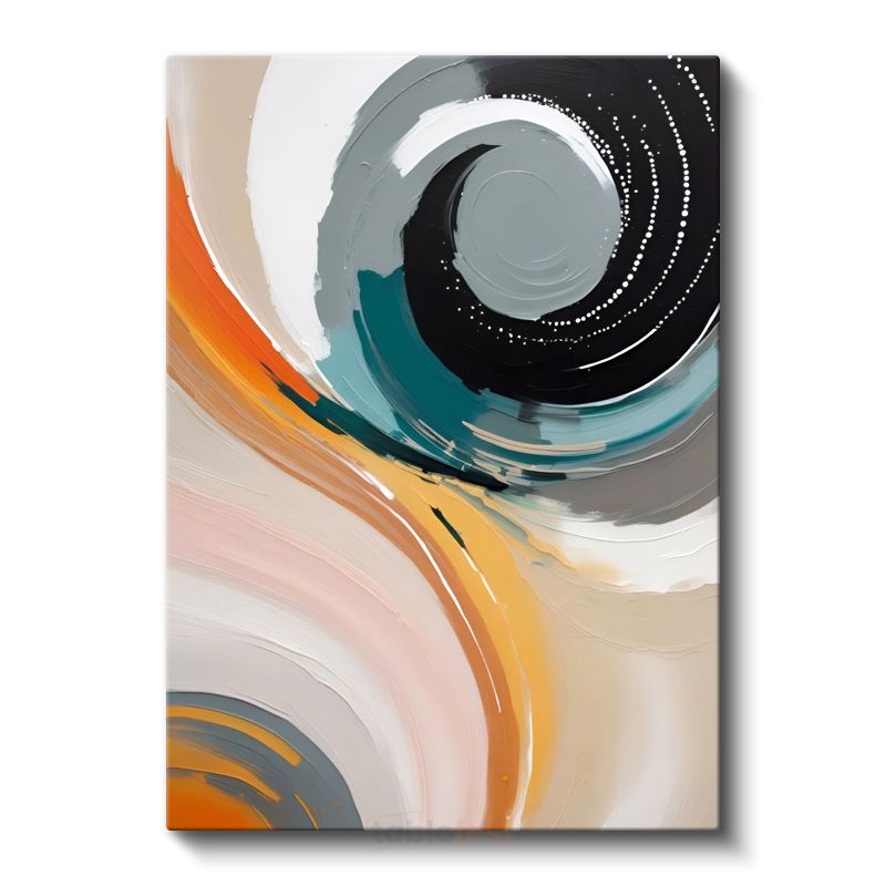 Spiral Denge - Modern Dairesel Kompozisyon Kanvas Tablo