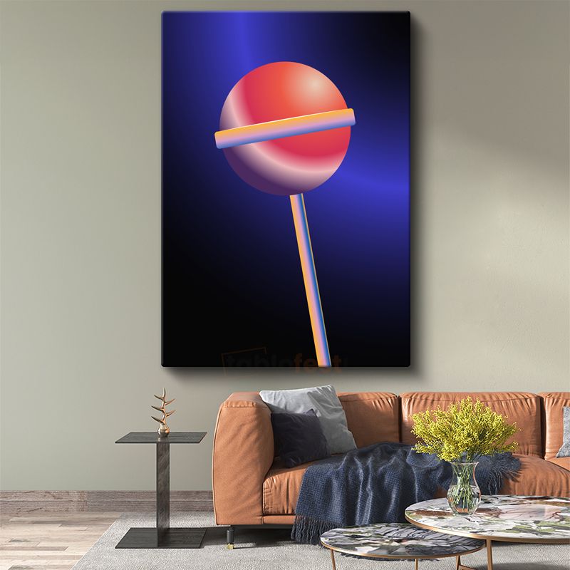 Gezegen Şekeri - Minimalist Geometrik Tasarım Kanvas Tablo