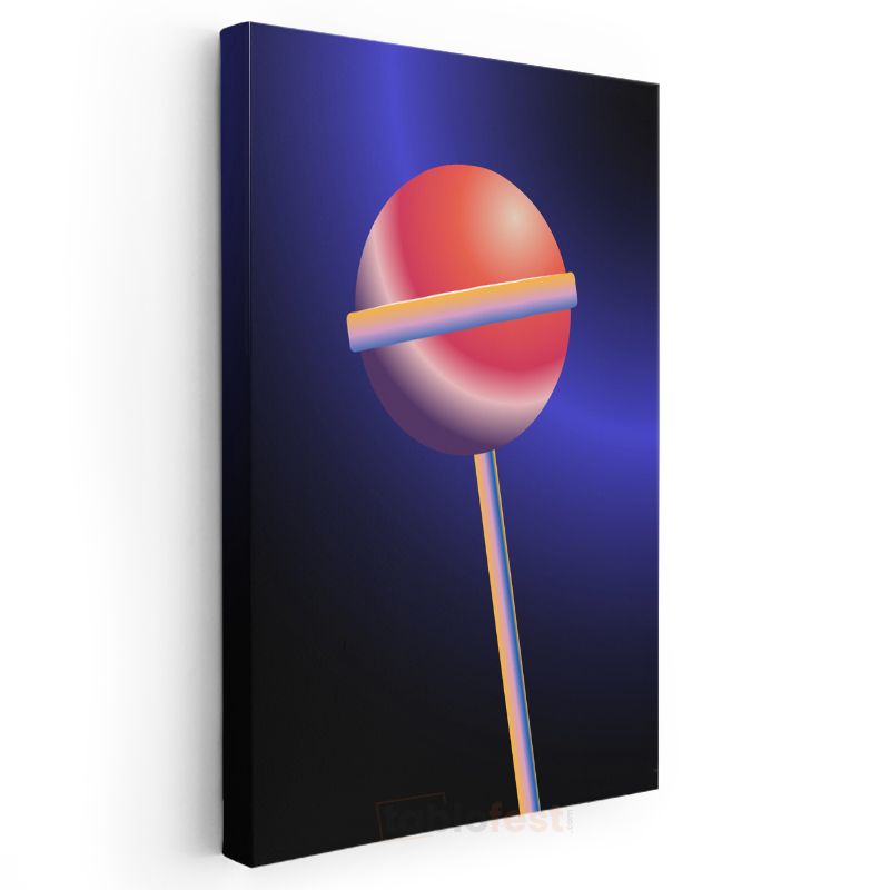 Gezegen Şekeri - Minimalist Geometrik Tasarım Kanvas Tablo