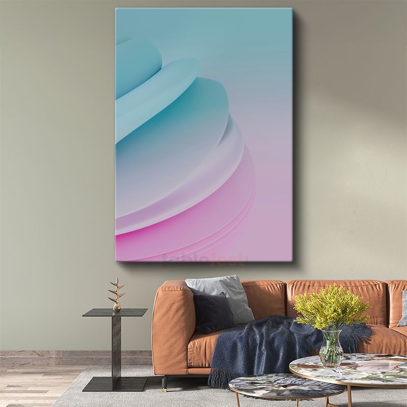 Pastel Katmanlar - Minimalist Yumuşak Geçişli Kanvas Tablo