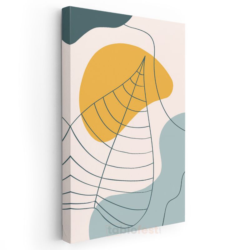 Damar Deseni - Soyut Geometrik Kompozisyon Kanvas Tablo