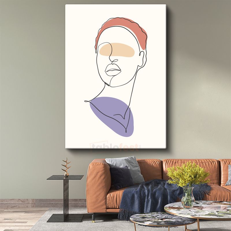 Modern Silüet - Minimalist Kadın Portresi Kanvas Tablo
