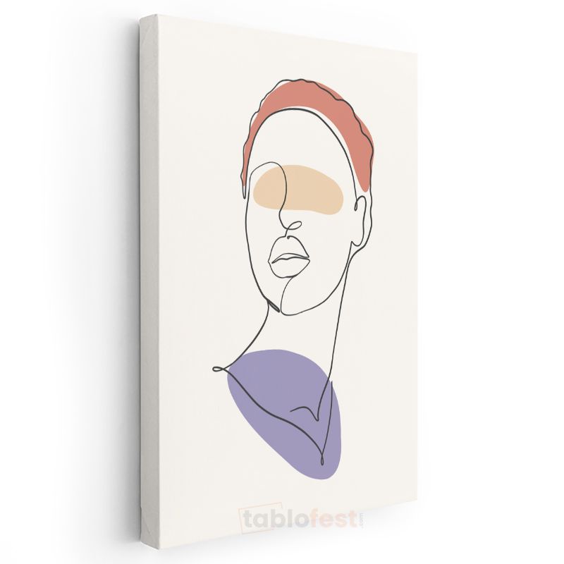 Modern Silüet - Minimalist Kadın Portresi Kanvas Tablo