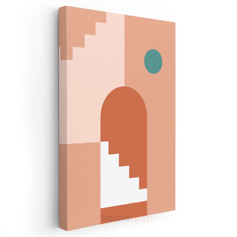 Kemerli Formlar - Modern Geometrik Soyut Kanvas Tablo