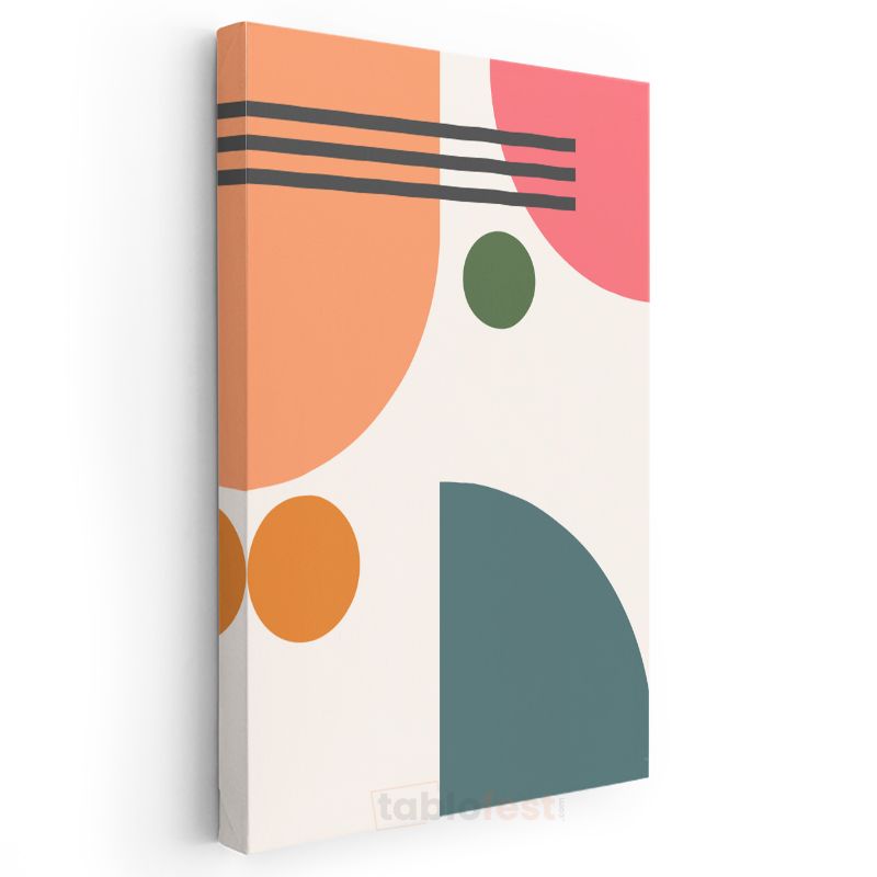 Geometrik Senfoni - Modern Soyut Desen Kanvas Tablo