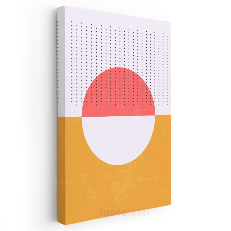 Geometrik Denge - Modern Nokta Desenleri Kanvas Tablo