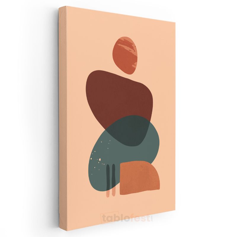 Organik Katmanlar - Toprak Tonları Minimalist Kanvas Tablo
