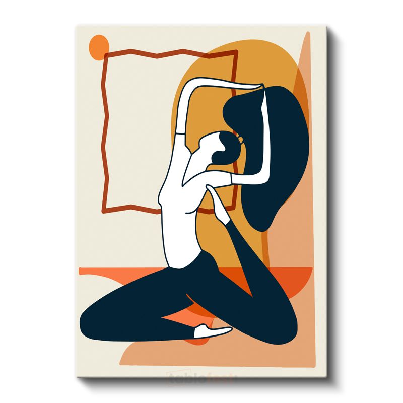 İçsel Huzur - Minimalist Yoga Pozu Kanvas Tablo