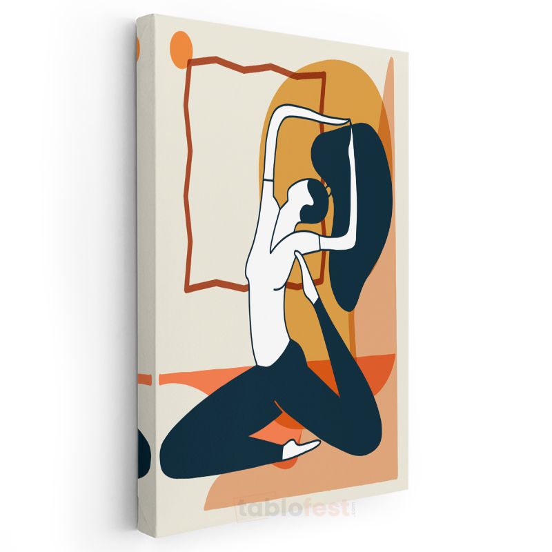 İçsel Huzur - Minimalist Yoga Pozu Kanvas Tablo