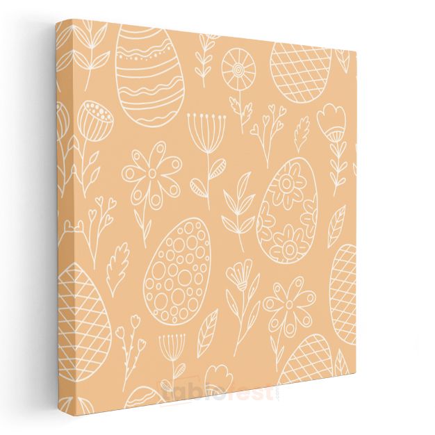 Çizgisel Botanik - Minimalist Çiçek Desenleri Kanvas Tablo