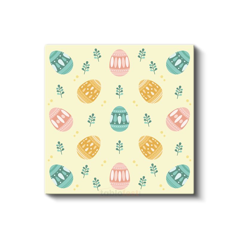 Pastel Geometrik Desen - Dekoratif Soyut Motifler Kanvas Tablo