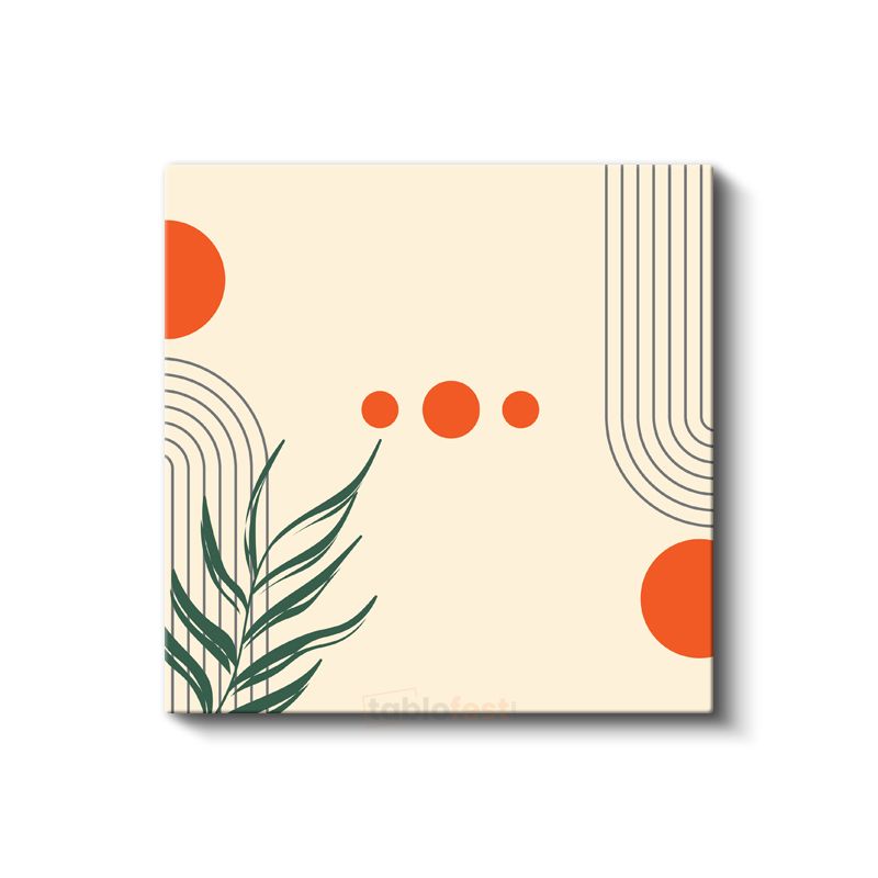 Minimalist Botanik - Modern Geometrik Çizgi Sanatı Kanvas Tablo