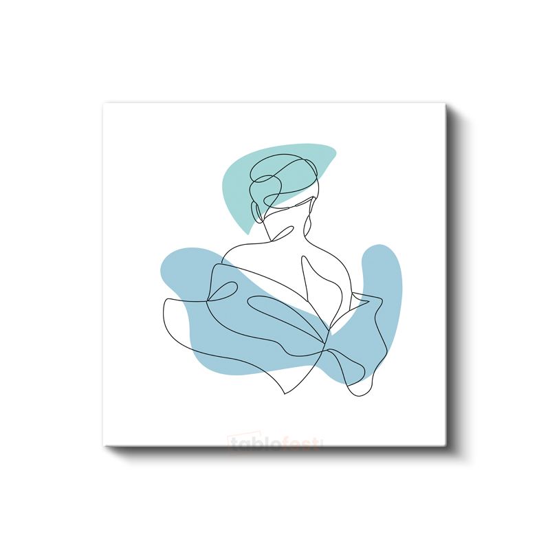 Sırt Silueti - Minimalist İnsan Formu Kanvas Tablo