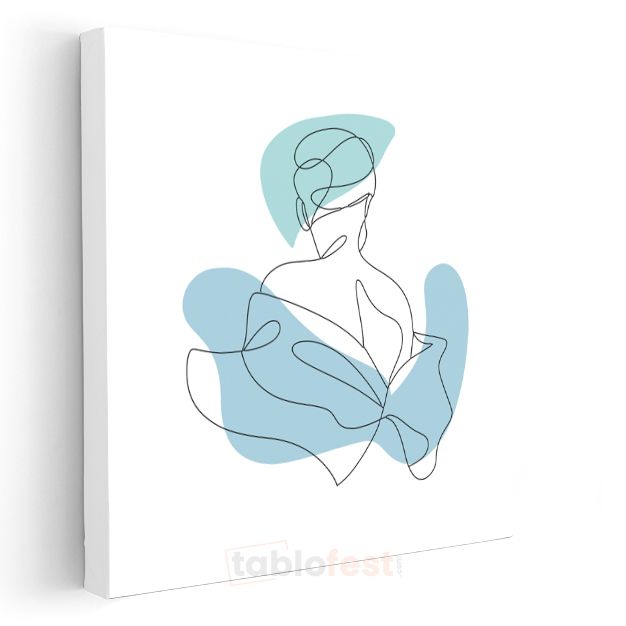 Sırt Silueti - Minimalist İnsan Formu Kanvas Tablo