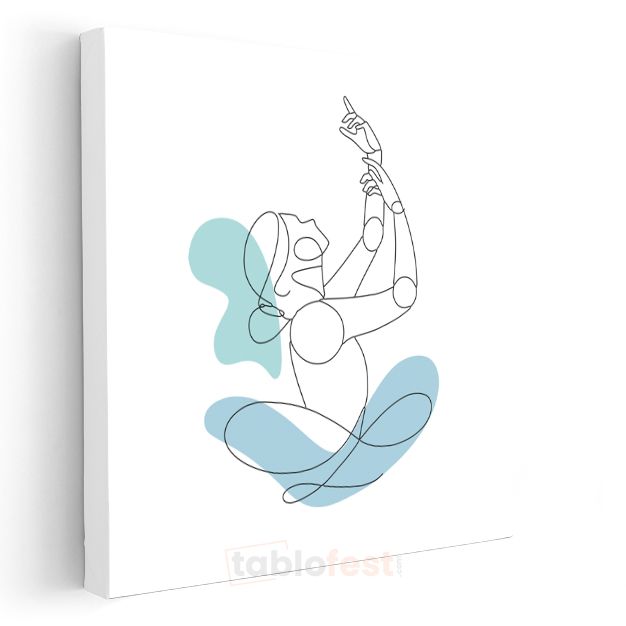 Yukarı Bakış - Minimalist İfade Sanatı Kanvas Tablo