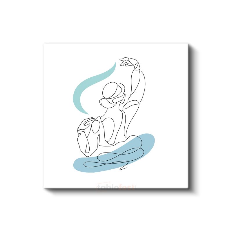 Zarafet Pozu - Minimalist Dans Figürü Kanvas Tablo