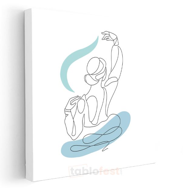 Zarafet Pozu - Minimalist Dans Figürü Kanvas Tablo