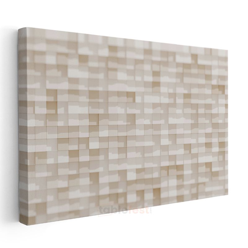 Geometrik Küpler - Minimalist 3D Doku Kanvas Tablo