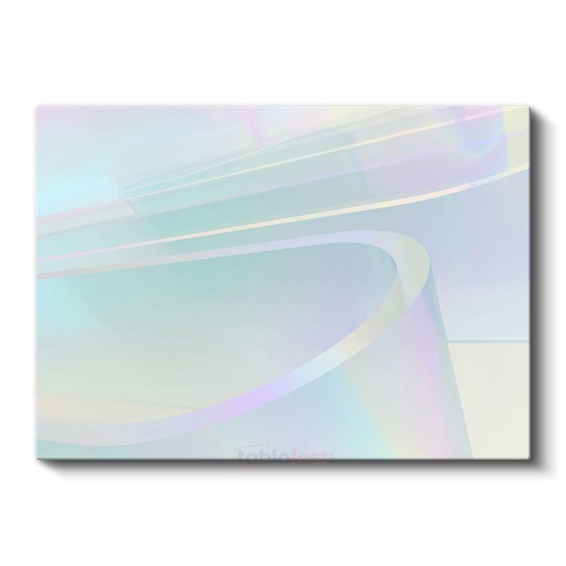 Serenite Dalgaları - Pastel Mavi Tonlarda Minimalist Çizgiler Kanvas Tablo
