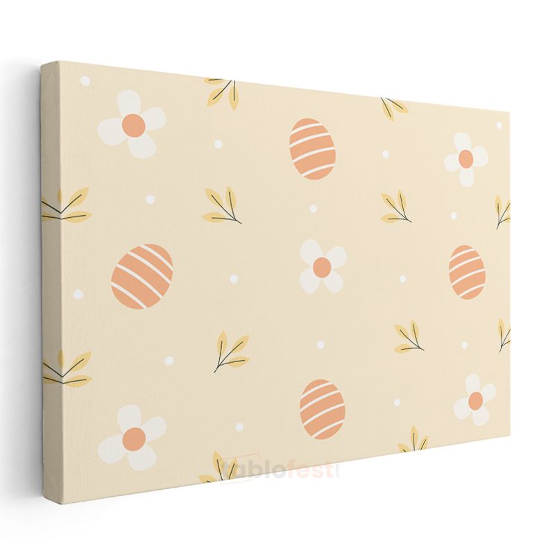 Minimalist Çiçekler - Pastel Bahar Desenleri Kanvas Tablo