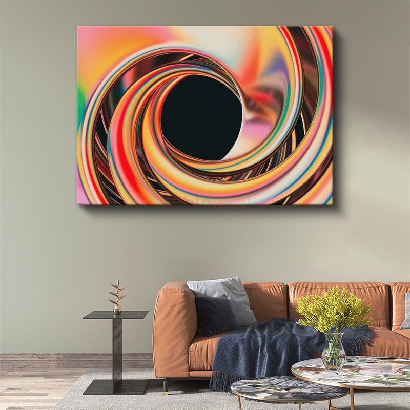 Renkli Sonsuzluk Girdabı - Hipnotik Spiral Kanvas Tablo