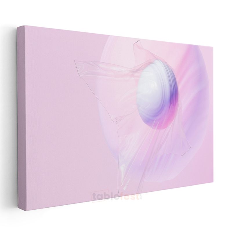 Pembe Sonsuzluk - Yumuşak Minimalist Soyut Kanvas Tablo