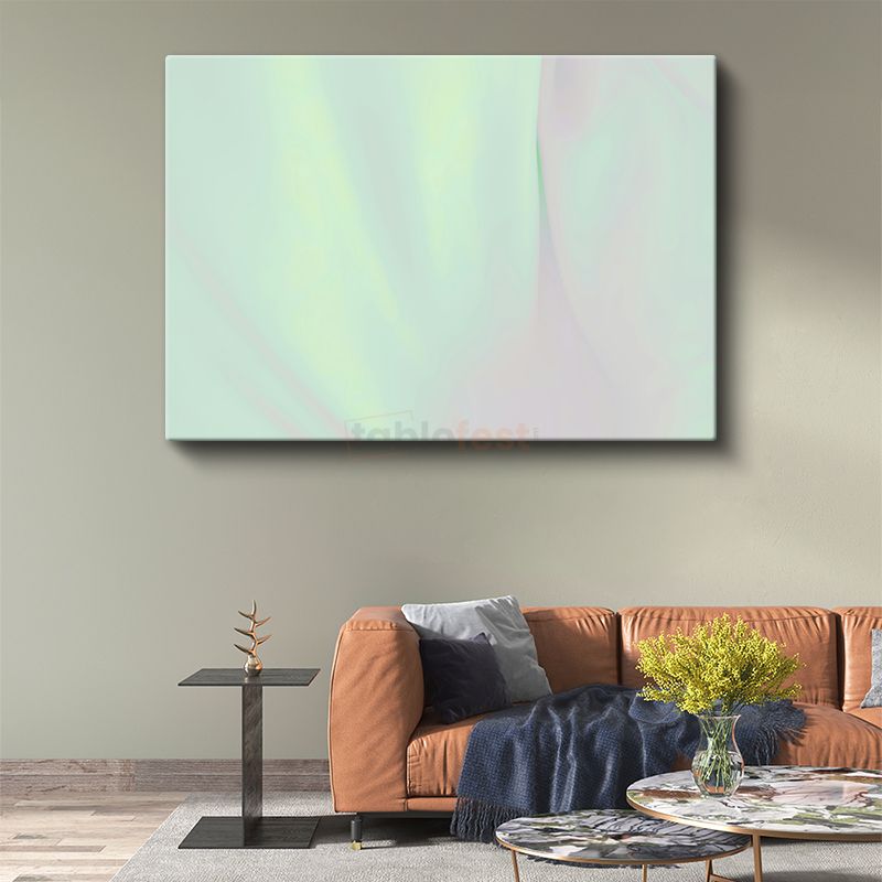 Pastel Huzur - Minimalist Yeşil Tonlar Kanvas Tablo
