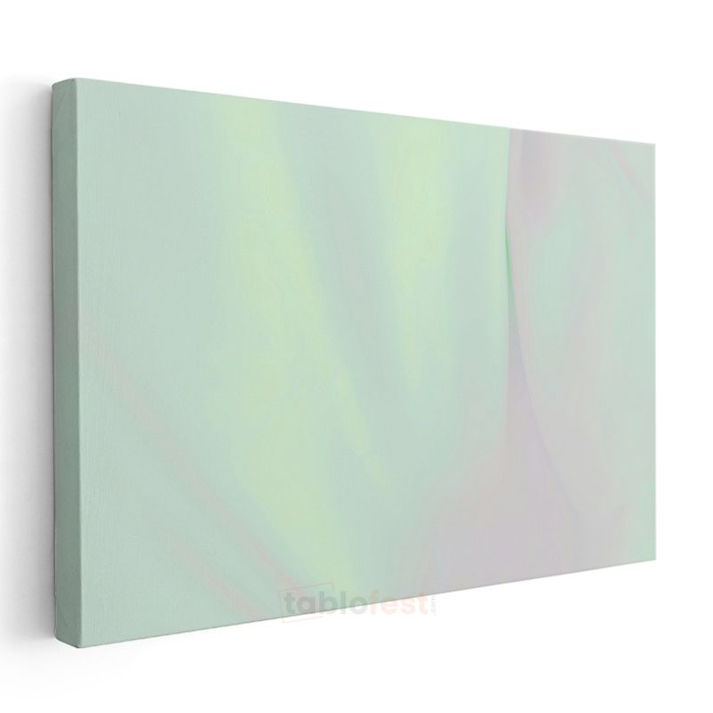 Pastel Huzur - Minimalist Yeşil Tonlar Kanvas Tablo