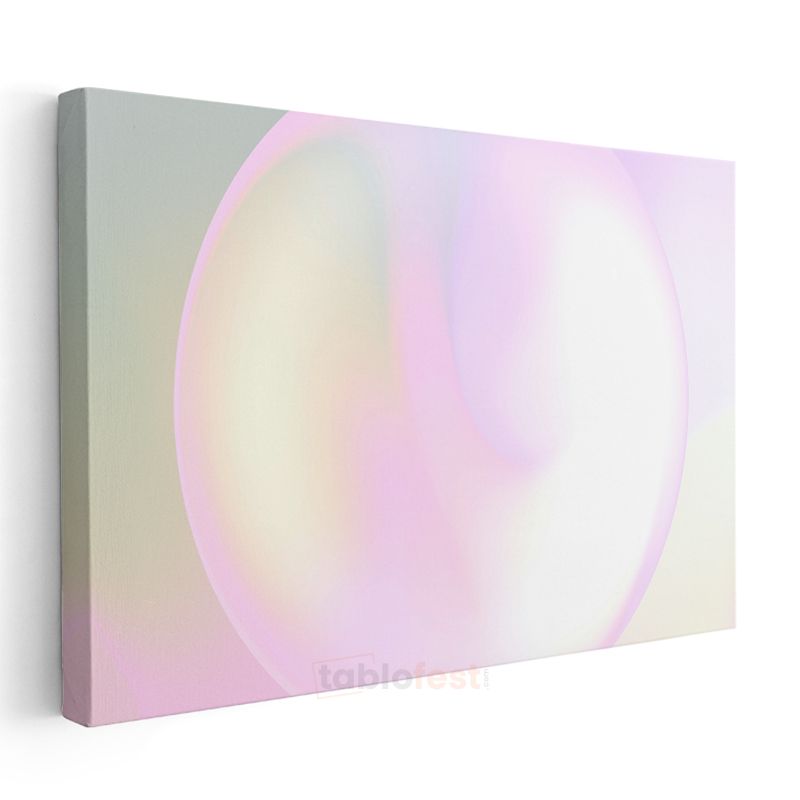Pastel Küre - Yumuşak Geçişli Minimalist Kanvas Tablo