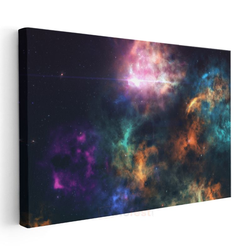Kozmik Nebula - Galaksi Temalı Soyut Kanvas Tablo