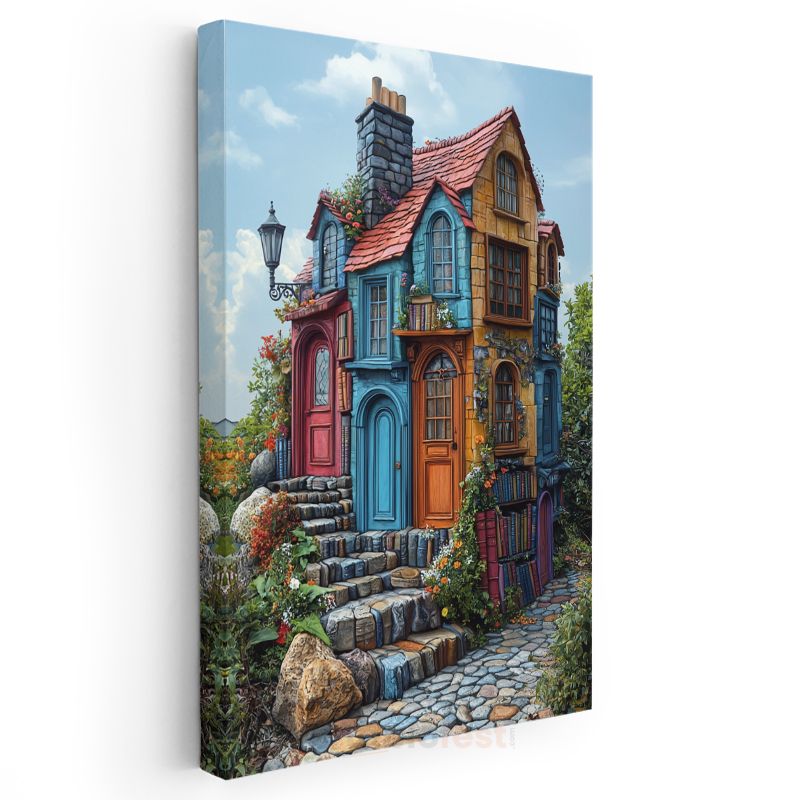 Hayal Evi - Renklerin Sınırsız Dünyası Kanvas Tablo