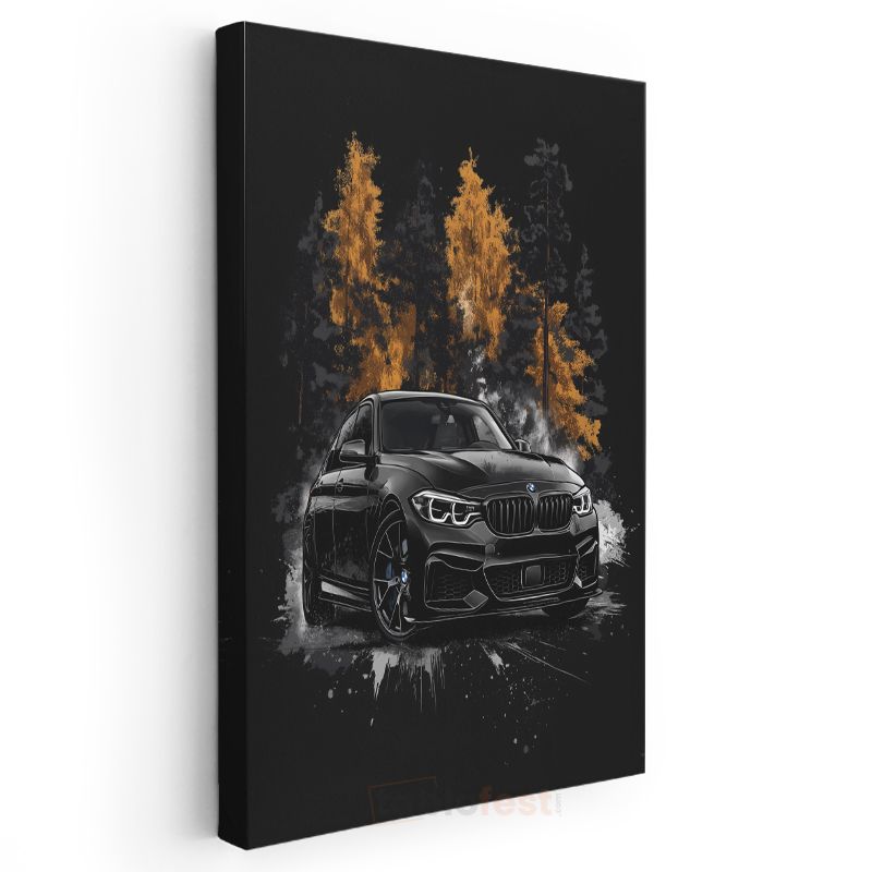 BMW M Serisi - Siyah Performans Otomobili Kanvas Tablo