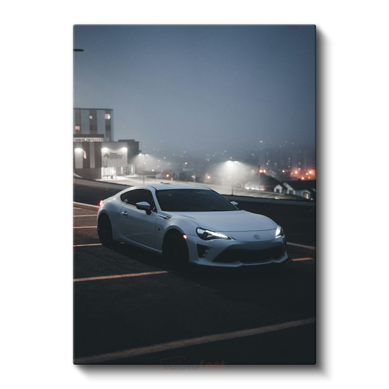 Toyota GT86 - Gece Şehir Manzaralı Kanvas Tablo