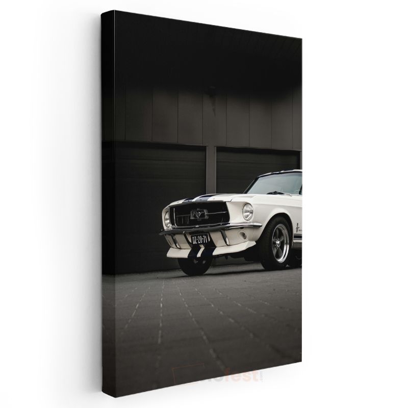 Ford Mustang Klasik - Vintage Amerikan Muscle Car Kanvas Tablo