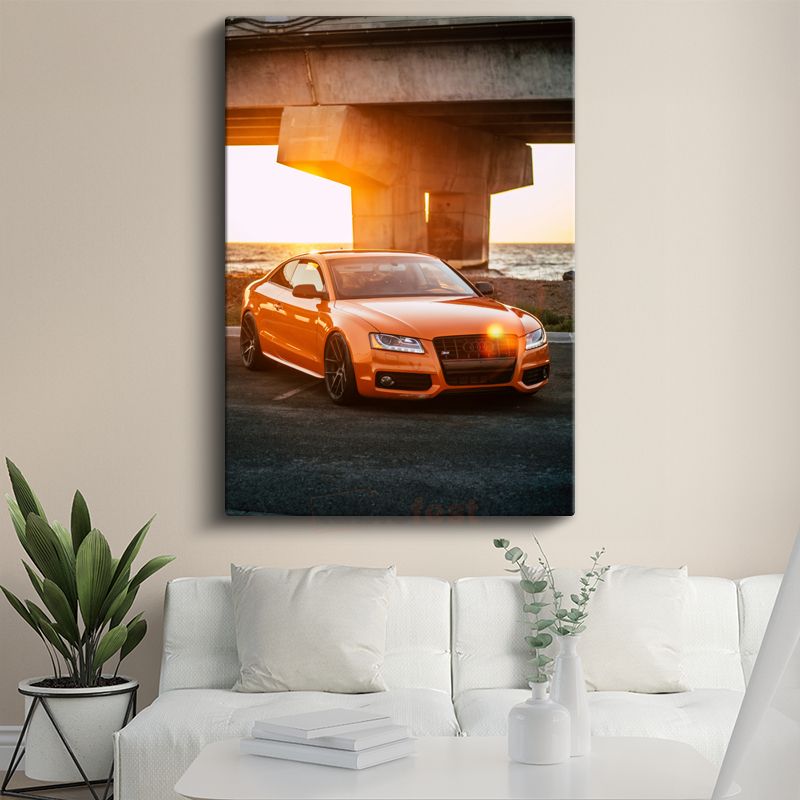 Audi S5 - Gün Batımında Lüks Coupe Kanvas Tablo